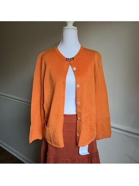 80s Salvatore Ferragamo Orange Sweater